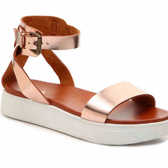 mia platform sandals rose gold